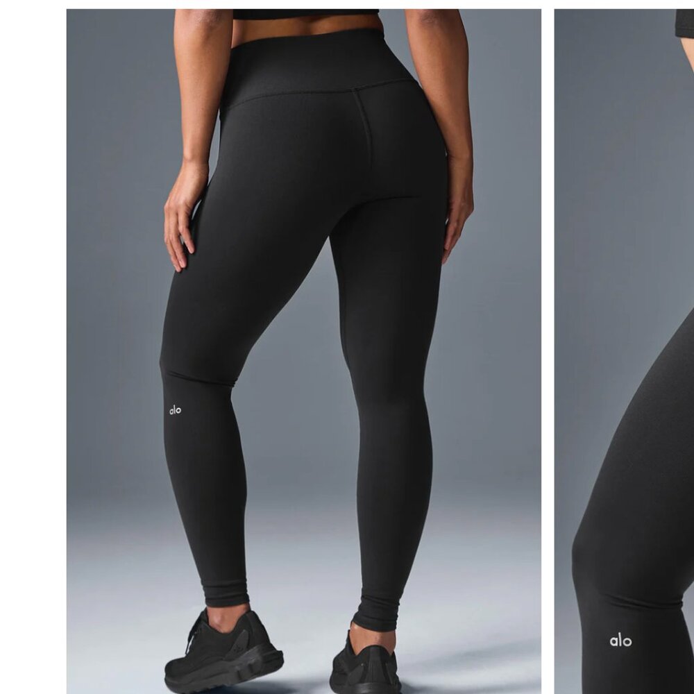 Alo High Waist Airbrush Legging Black Size Medium